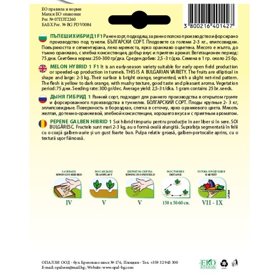 Пъпеш Хибрид 1 F1