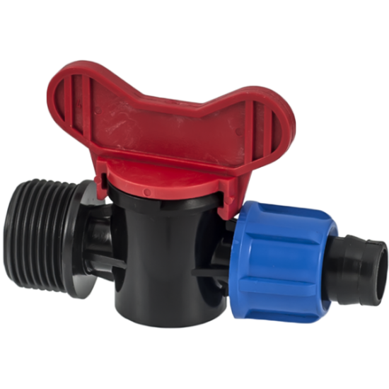 Кран с външна резба за едносезонен капков маркуч 