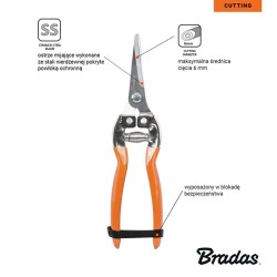 Ножица градинска права, SS стомана